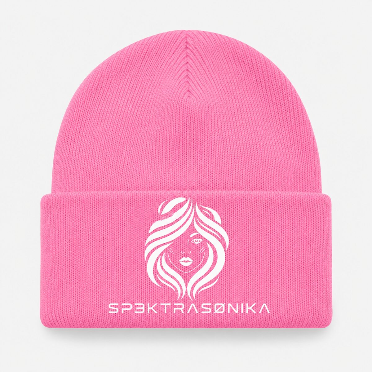 Sp3ktraSønika Medusa beanie — magenta with white embroidery
